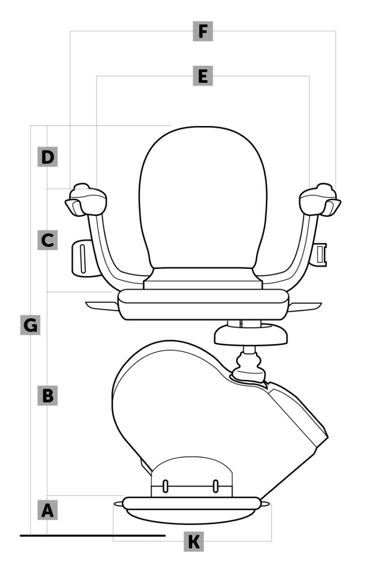 Acorn outdoor Stairlift in Massachusetts front view
