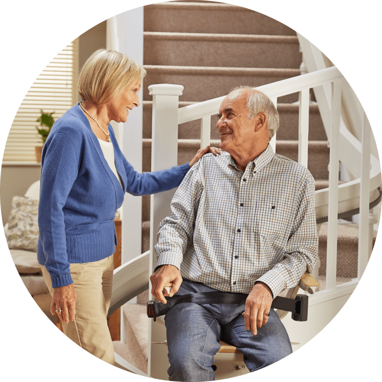 Acorn outdoor stairlift installation in Massachusetts